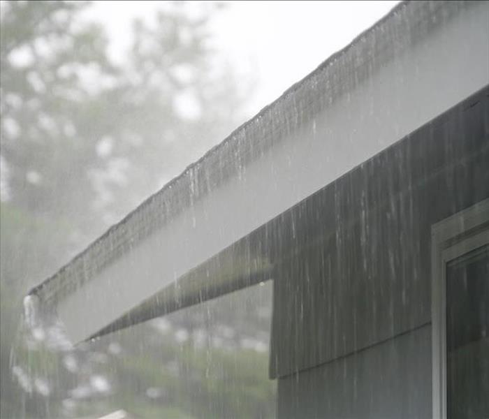 heavy rain on roof